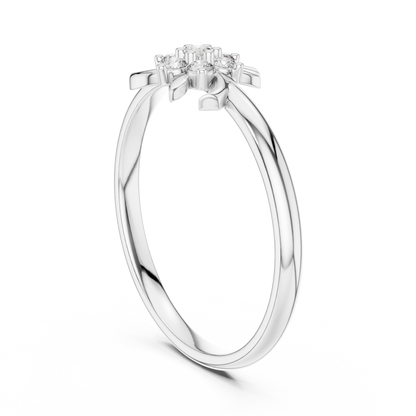 Lumière Bloom Diamond Ring | Fine 925 Sterling Silver Radiance | Soft Power Feminine Statement