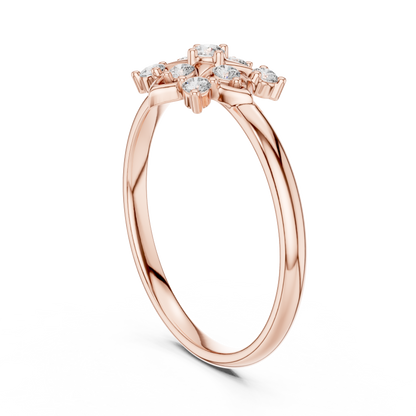 Heavenly Star Diamond Ring | Luxury Floral Gold Craft | Designed To Shine Forever