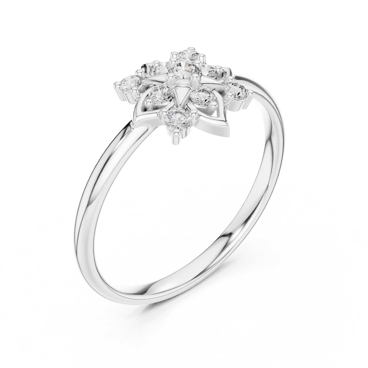 Heavenly Star Diamond Ring | Luxury Floral Gold Craft | Designed To Shine Forever