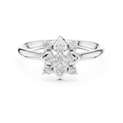 Heavenly Star Diamond Ring | Luxury Floral Gold Craft | Designed To Shine Forever