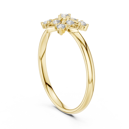 Heavenly Star Diamond Ring | Luxury Floral Gold Craft | Designed To Shine Forever