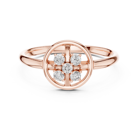 Seraphic Circle Diamond Ring | High Jewelry Gold Atelier | Celestial Minimalist Statement Of Love