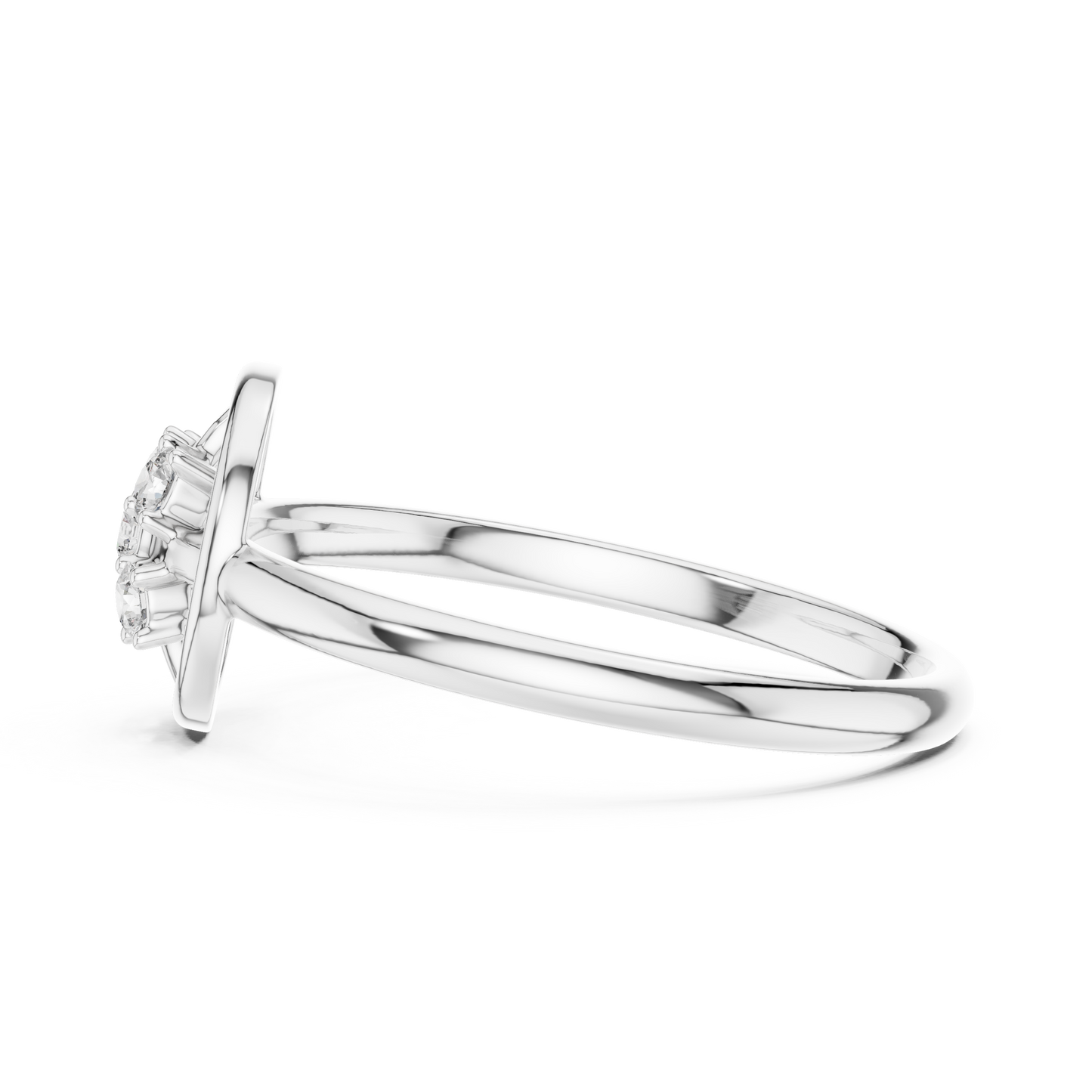 Seraphic Circle Diamond Ring | High Jewelry Silver Gold Plated Atelier | Celestial Minimalist Statement Of Love