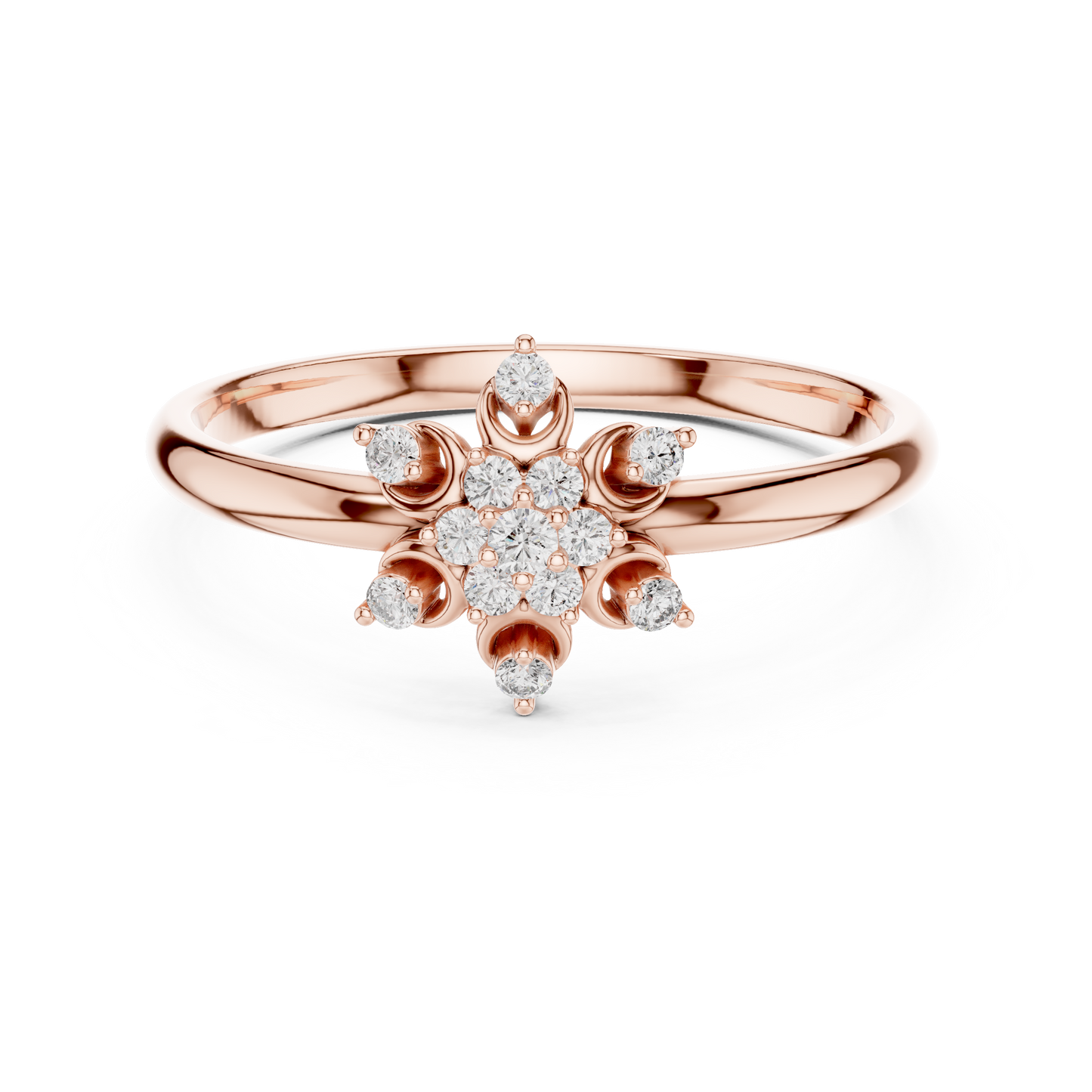 Delicate Flower Diamond | Minimal 925 Sterling Silver Ring | Timeless Bridal Promise Jewelry Design (Copy)