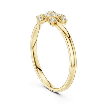 Delicate Flower Diamond | Minimal 925 Sterling Silver Ring | Timeless Bridal Promise Jewelry Design (Copy)