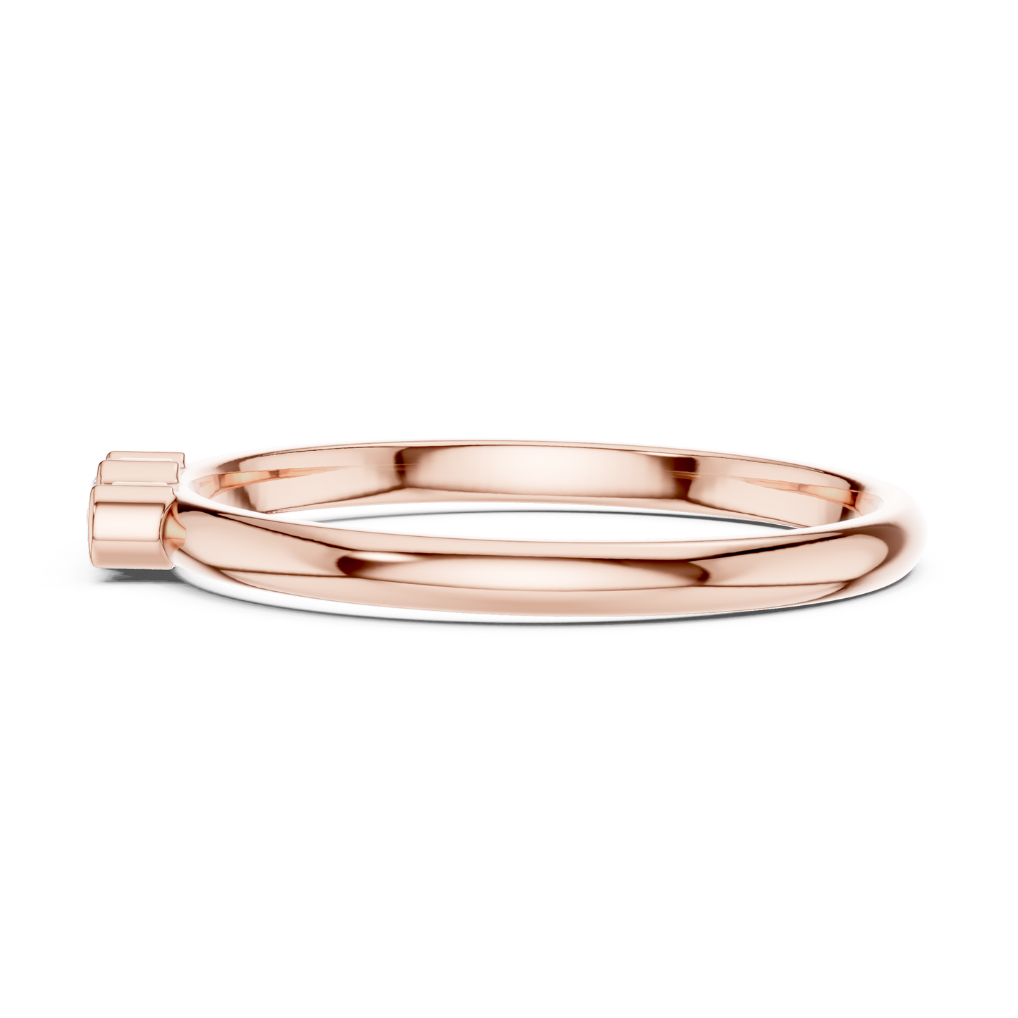 Sophisticated Three Stone Ring - Elegant Gold Diamond Style - Graceful Sparkle For Modern Women