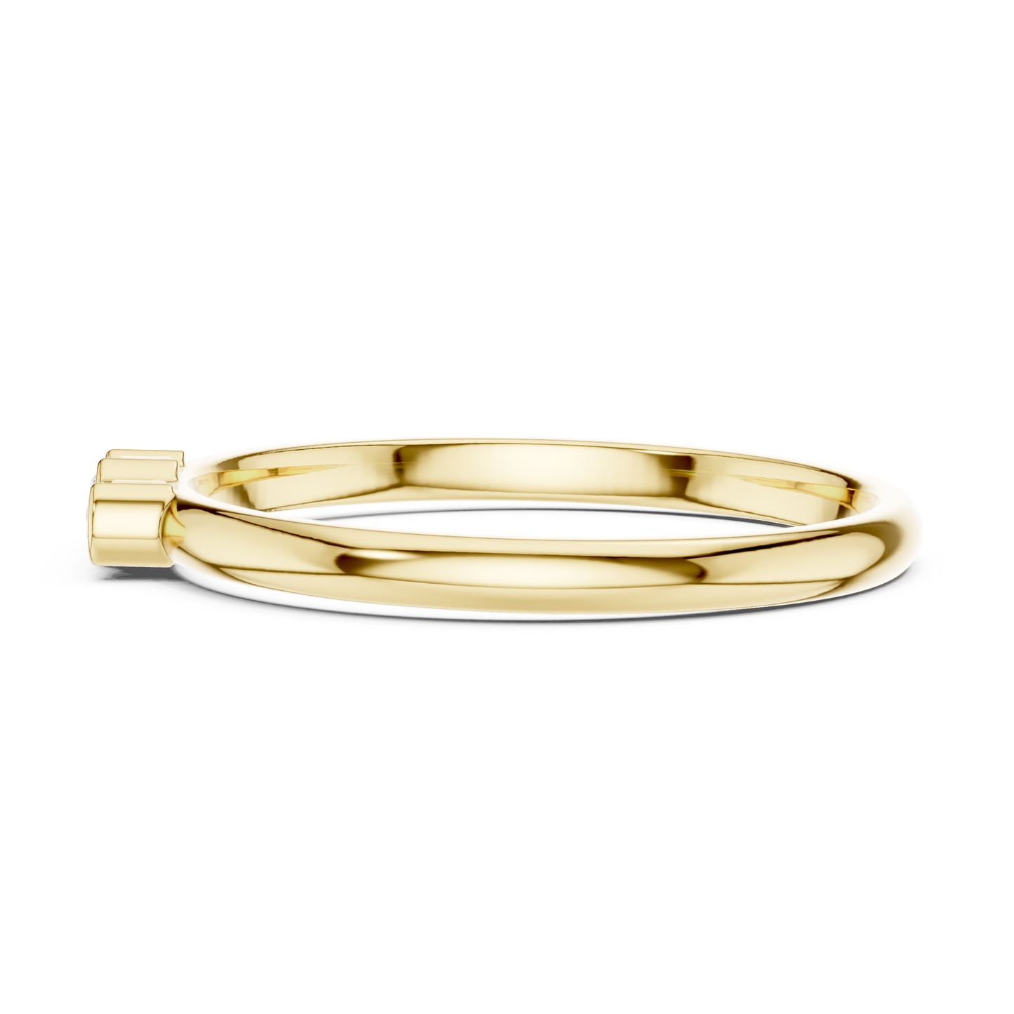 Sophisticated Three Stone Ring - Elegant Gold Diamond Style - Graceful Sparkle For Modern Women