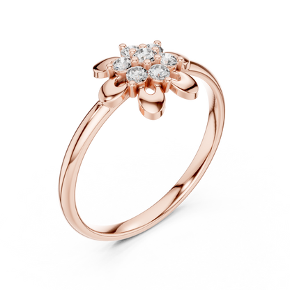Collector Floral Diamond Ring | Exquisite Gold Luxury Craft | A Rare Treasure Beyond Ordinary Jewelry