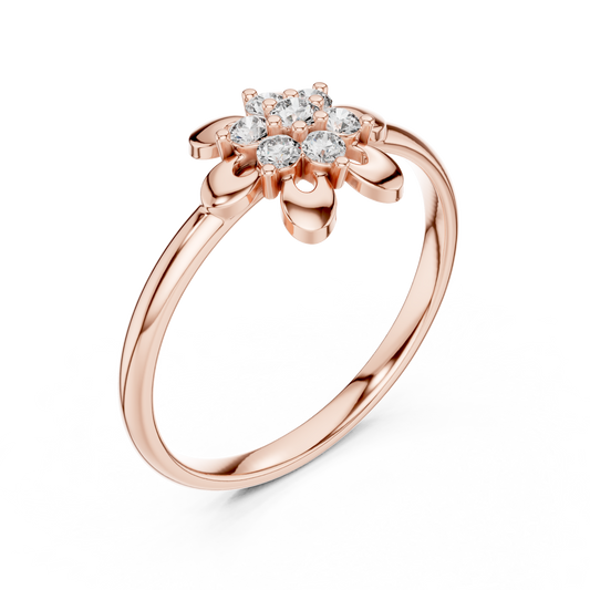 Collector Floral Diamond Ring | Exquisite Gold Luxury Craft | A Rare Treasure Beyond Ordinary Jewelry