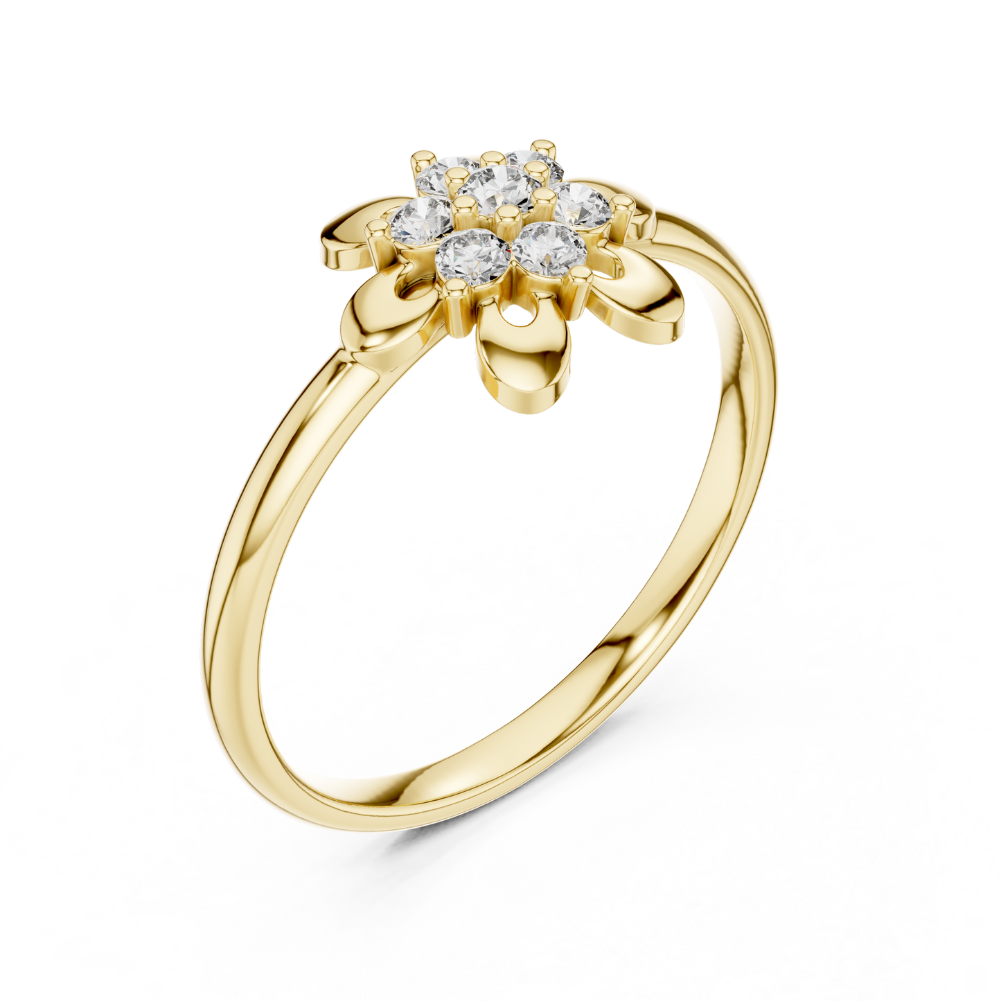 Collector Floral Diamond Ring | Exquisite Gold Luxury Craft | A Rare Treasure Beyond Ordinary Jewelry