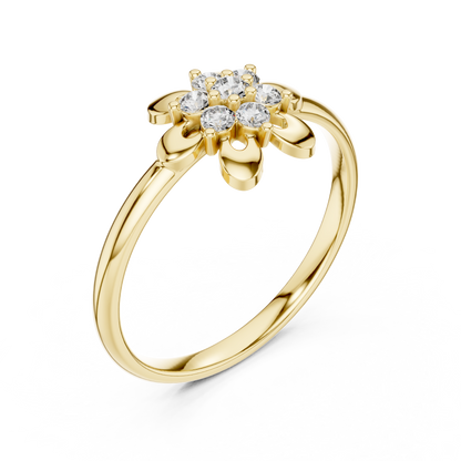 Collector Floral Diamond Ring | Exquisite Gold Luxury Craft | A Rare Treasure Beyond Ordinary Jewelry