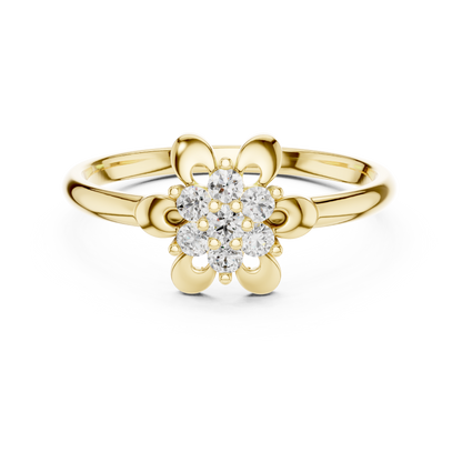 Collector Floral Diamond Ring | Exquisite Gold Luxury Craft | A Rare Treasure Beyond Ordinary Jewelry