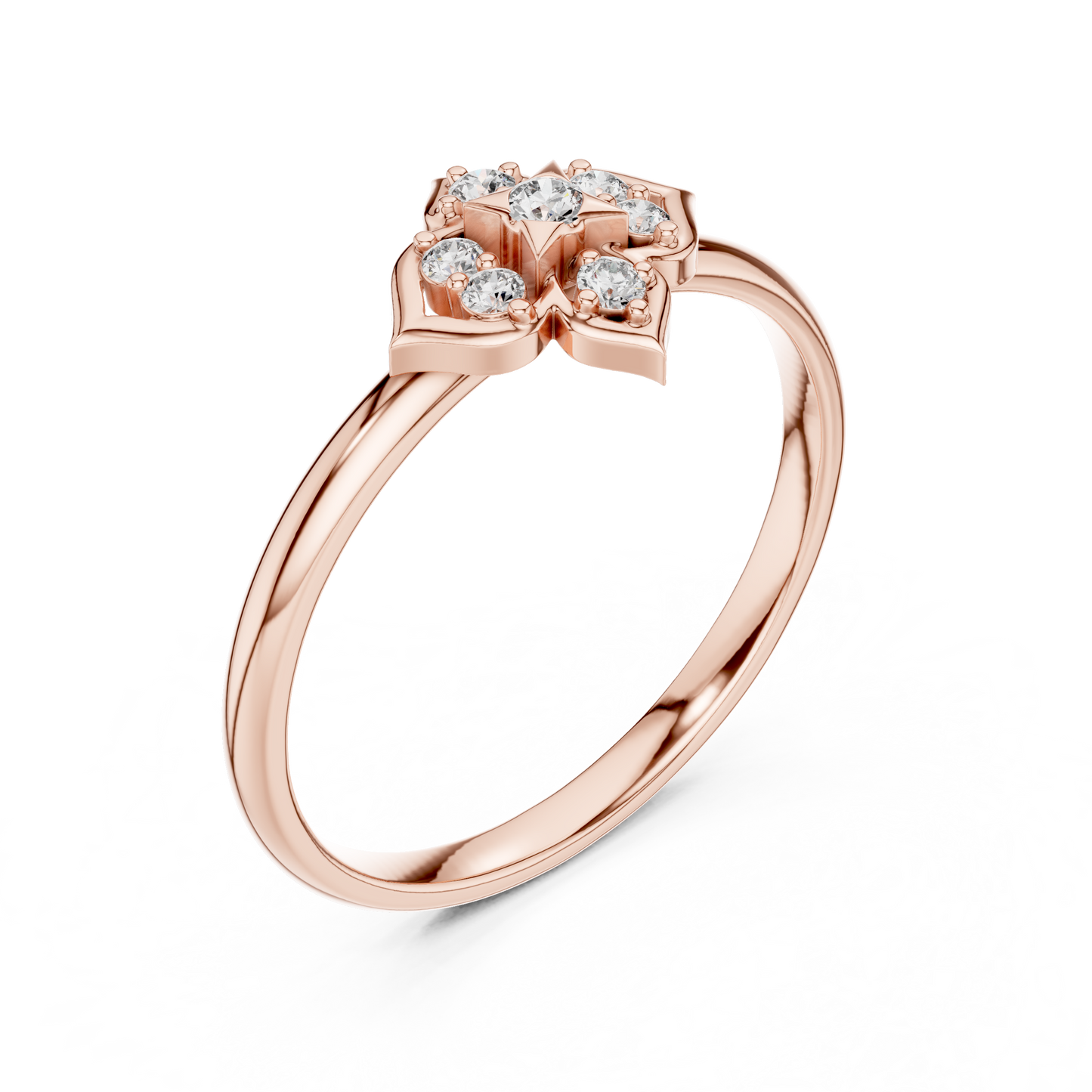 Subtle sparkle bold elegance - Diamond floral Silver Rose Plated  beauty - Crafted for modern love stories