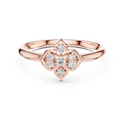 Subtle sparkle bold elegance - Diamond floral Silver Rose Plated  beauty - Crafted for modern love stories