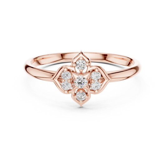 Subtle sparkle bold elegance - Diamond floral Silver Rose Plated  beauty - Crafted for modern love stories