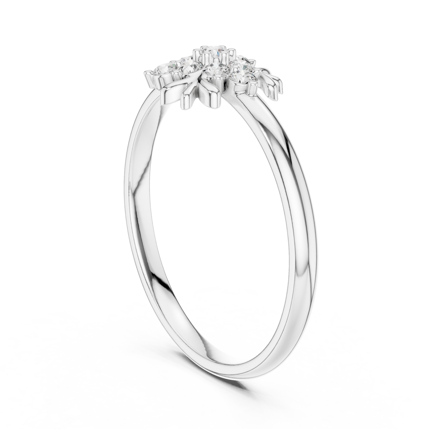 Signature Blossom Diamond Ring | Delicate Floral Cluster Setting | Premium Gold Anniversary Jewelry Gift