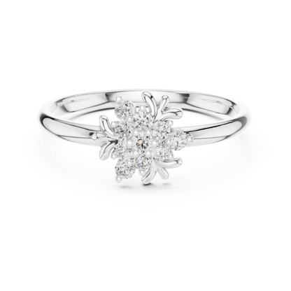 Signature Blossom Diamond Ring | Delicate Floral Cluster Setting | Premium Gold Anniversary Jewelry Gift