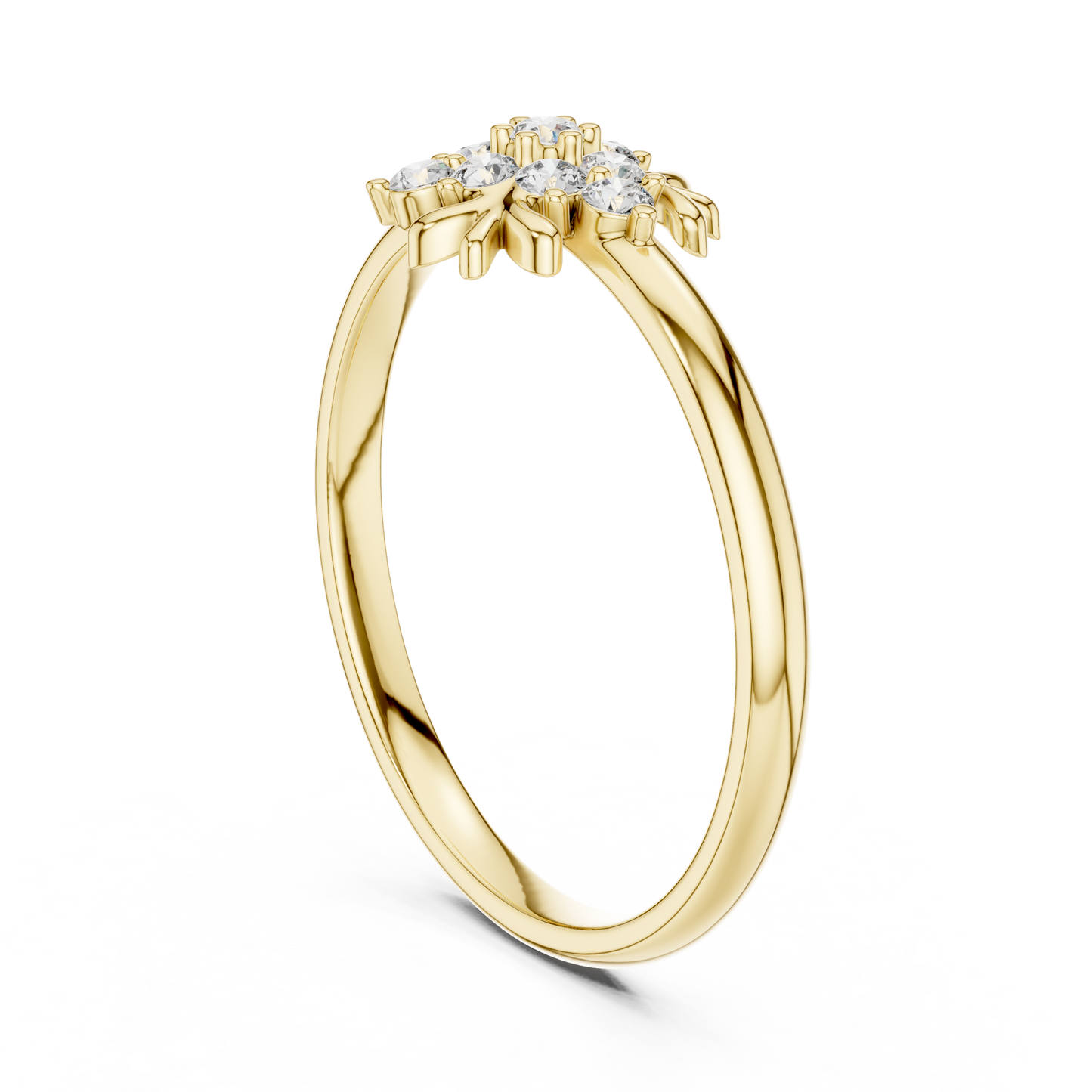 Signature Blossom Diamond Ring | Delicate Floral Cluster Setting | Premium Gold Anniversary Jewelry Gift