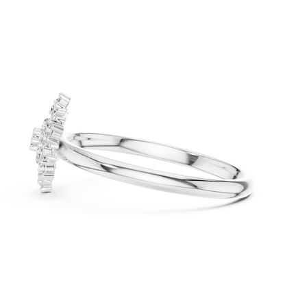 Celestial Diamond Bloom | Eternal Luxury Statement | Handcrafted Silver Floral Engagement Ring