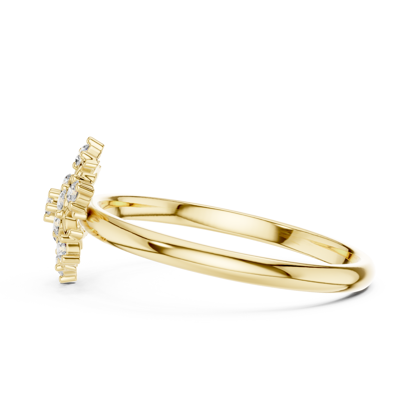 Celestial Diamond Bloom | Eternal Luxury Statement | Handcrafted Silver Floral Engagement Ring