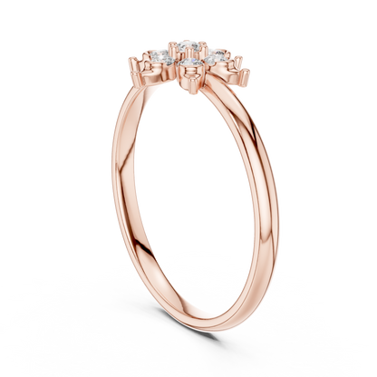 Beautiful flower diamond ring designed to celebrate love emotions elegance and everlasting brilliance