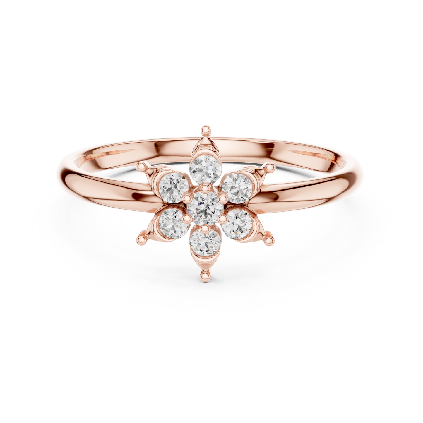 Beautiful flower diamond ring designed to celebrate love emotions elegance and everlasting brilliance