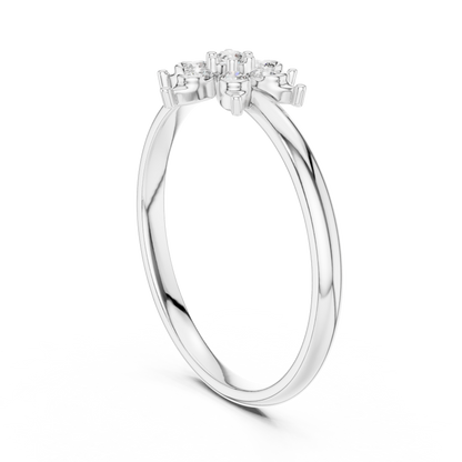 Beautiful flower diamond ring designed to celebrate love emotions elegance and everlasting brilliance