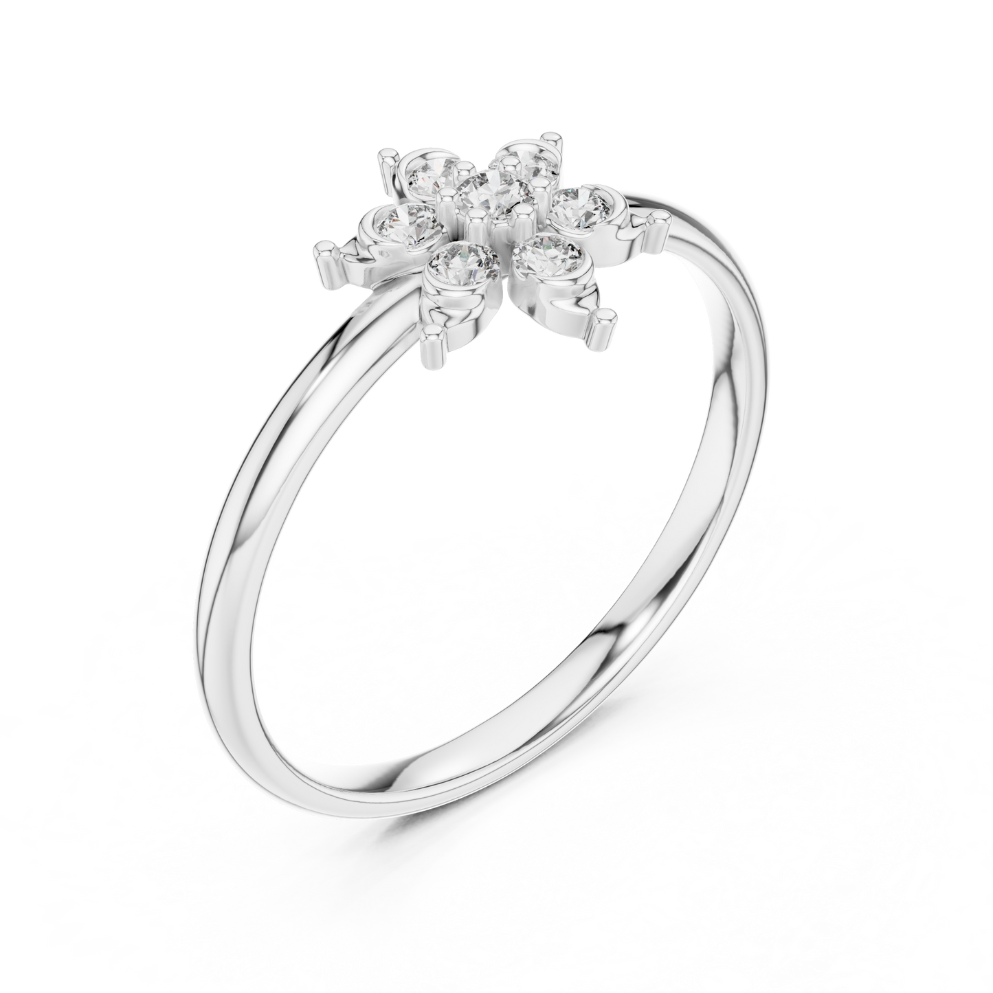 Beautiful flower diamond ring designed to celebrate love emotions elegance and everlasting brilliance