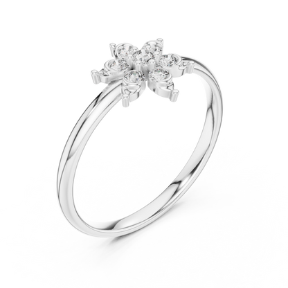 Beautiful flower diamond ring designed to celebrate love emotions elegance and everlasting brilliance
