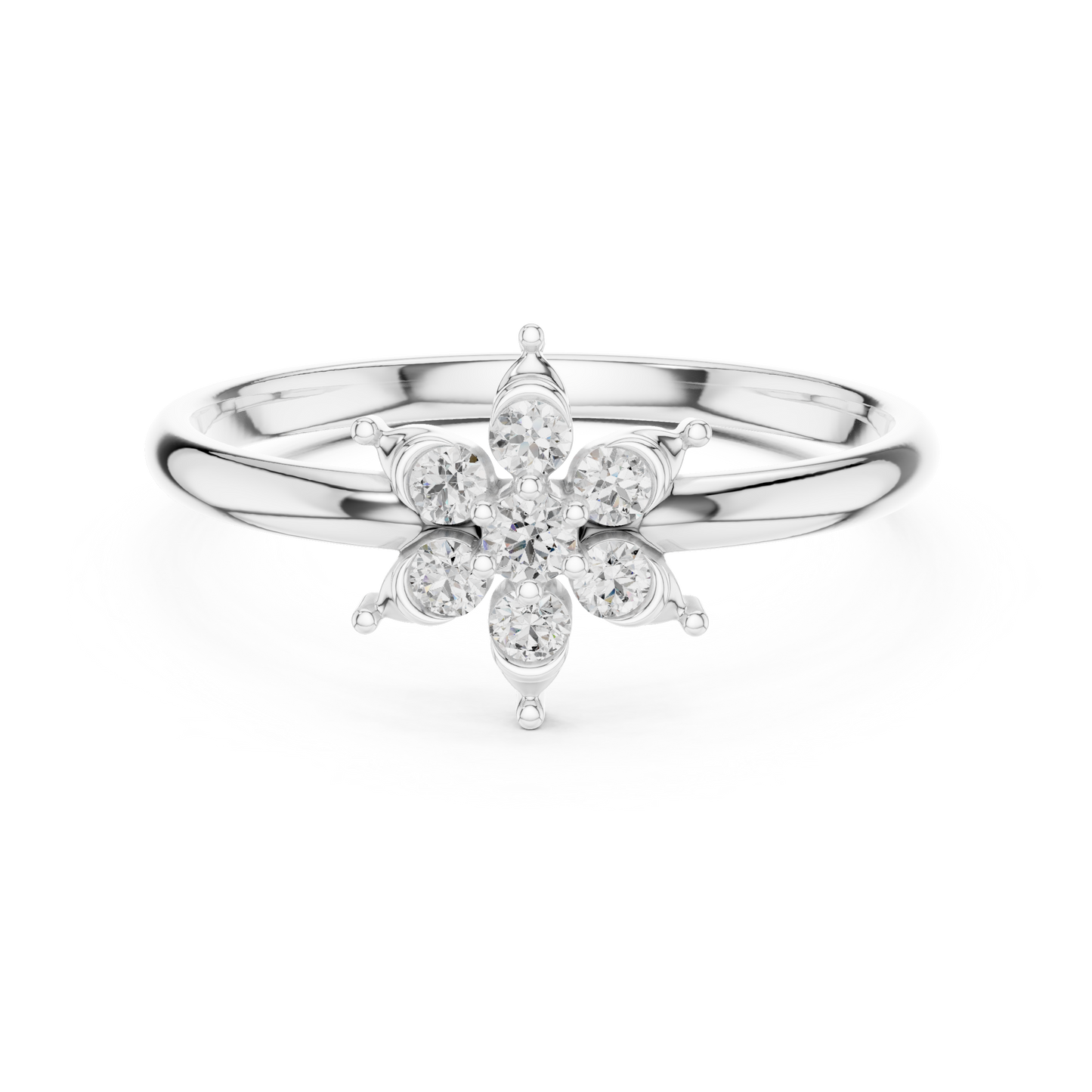 Beautiful flower diamond ring designed to celebrate love emotions elegance and everlasting brilliance