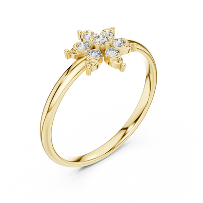 Beautiful flower diamond ring designed to celebrate love emotions elegance and everlasting brilliance