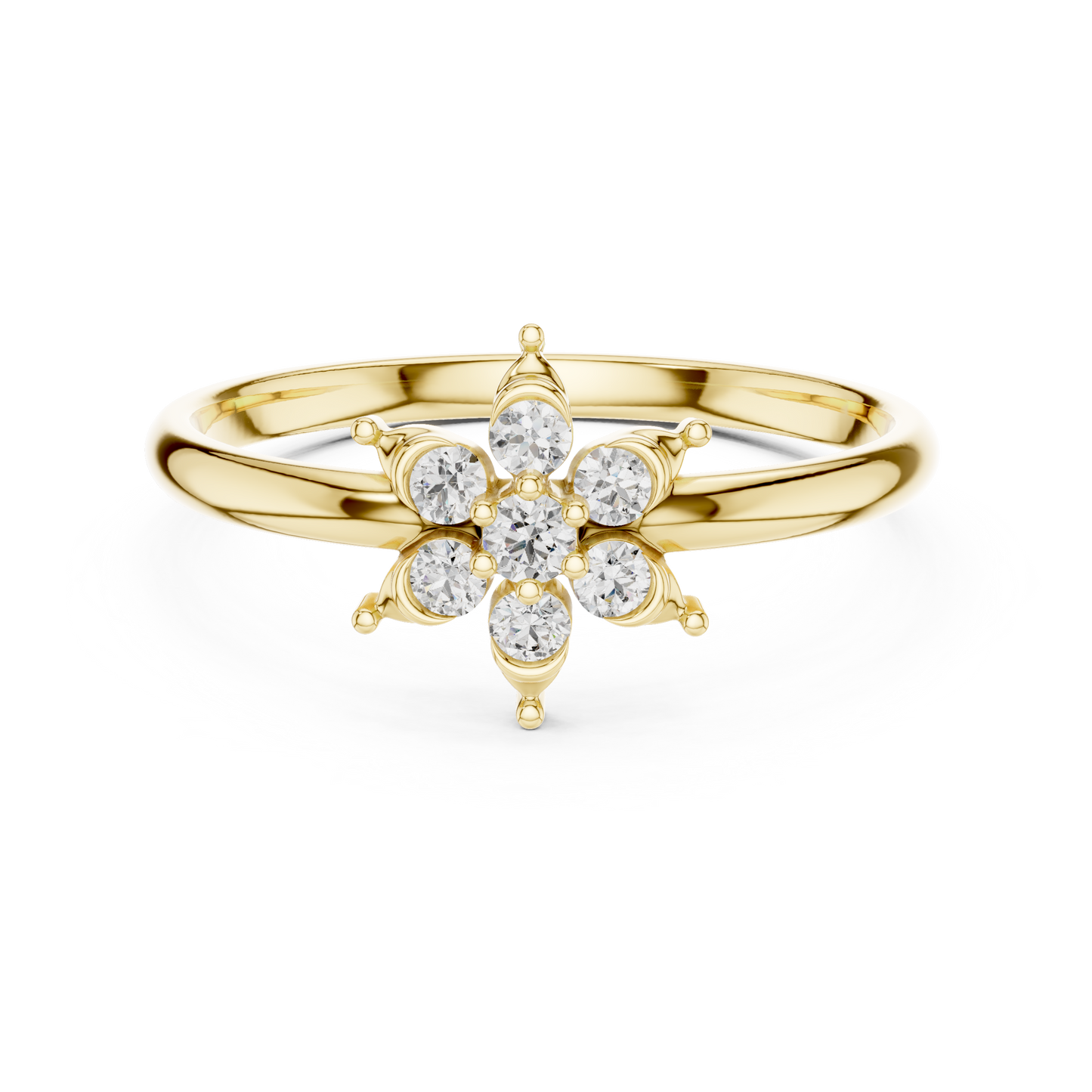 Beautiful flower diamond ring designed to celebrate love emotions elegance and everlasting brilliance