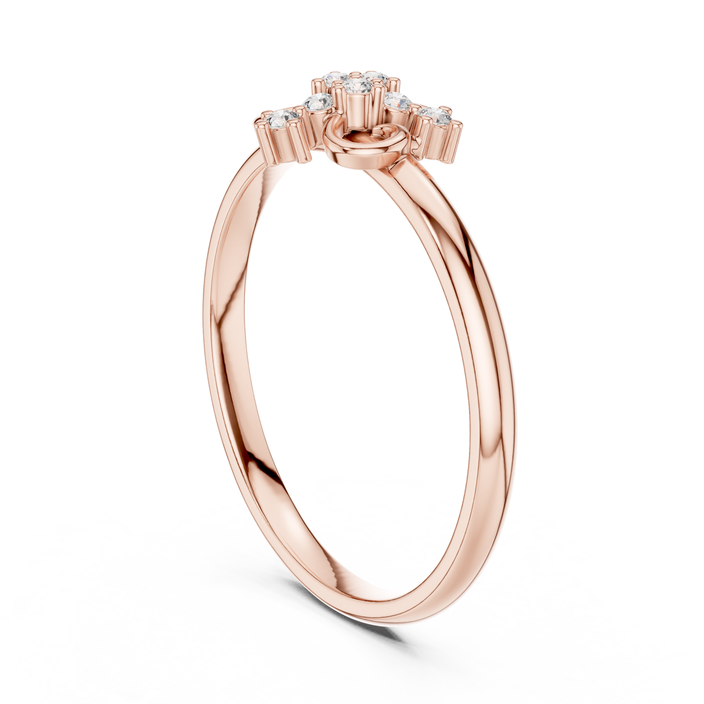 Delicate Bloom Diamond Ring - Minimal Gold Floral Jewelry - Elegant Luxury Anniversary Gift