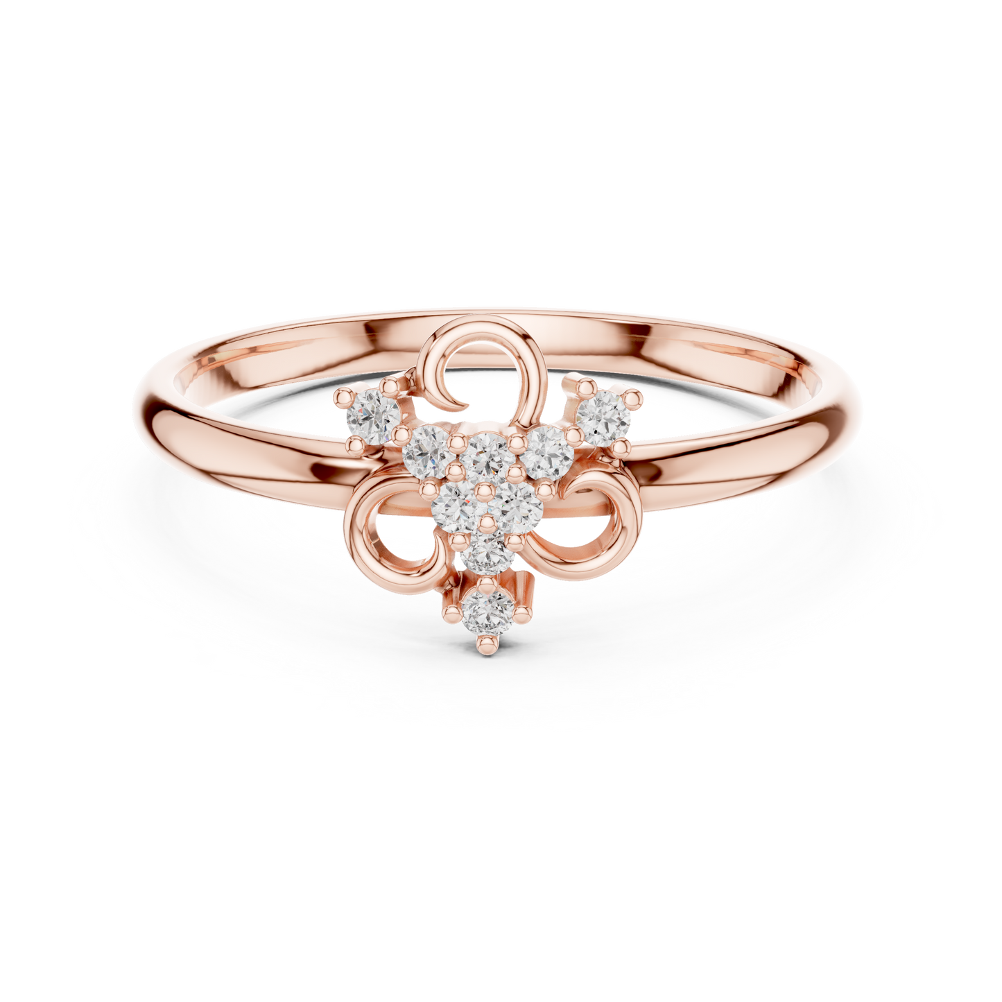Delicate Bloom Diamond Ring - Minimal Gold Floral Jewelry - Elegant Luxury Anniversary Gift