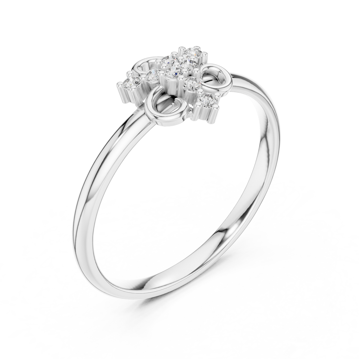 Delicate Bloom Diamond Ring - Minimal Gold Floral Jewelry - Elegant Luxury Anniversary Gift