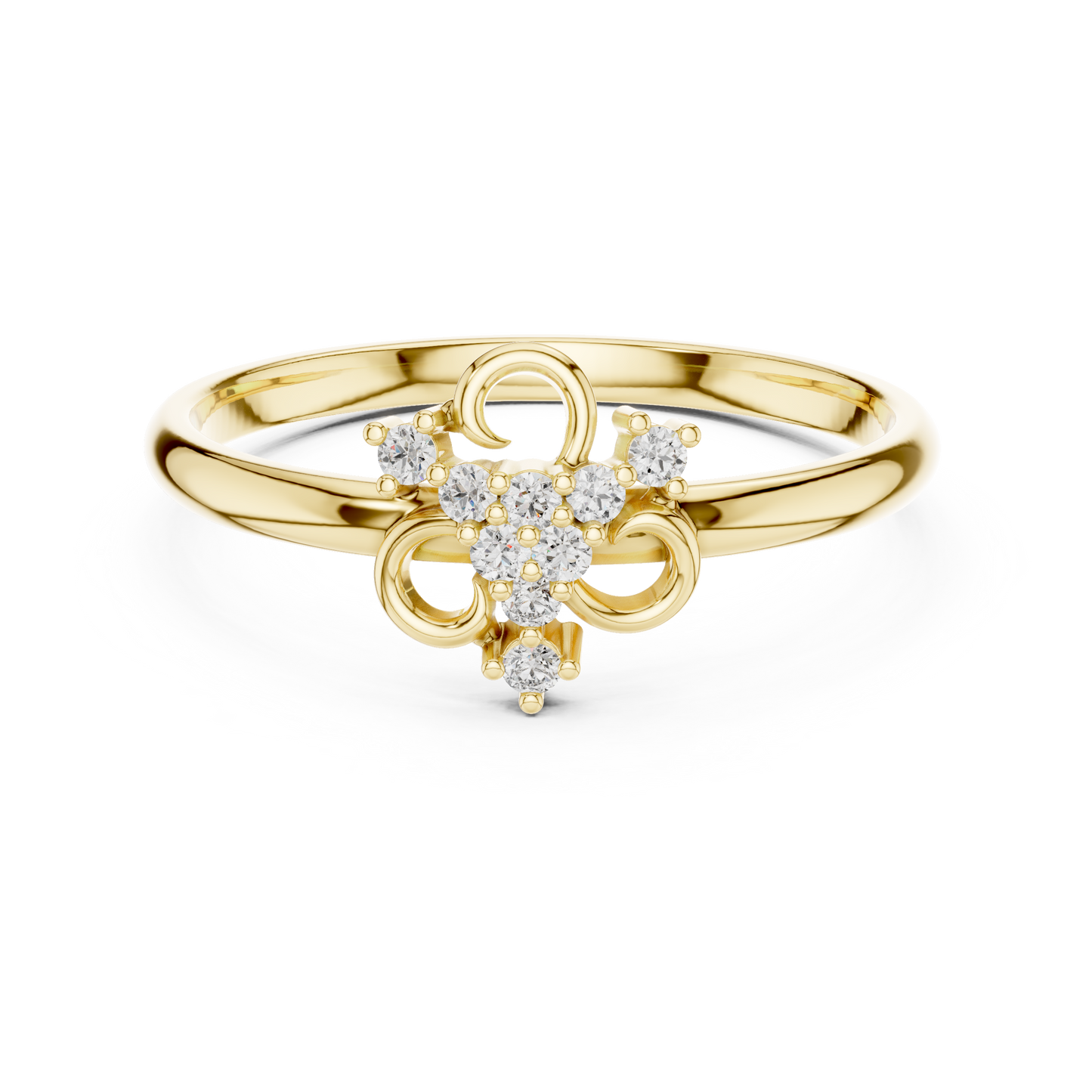 Delicate Bloom Diamond Ring - Minimal Gold Floral Jewelry - Elegant Luxury Anniversary Gift