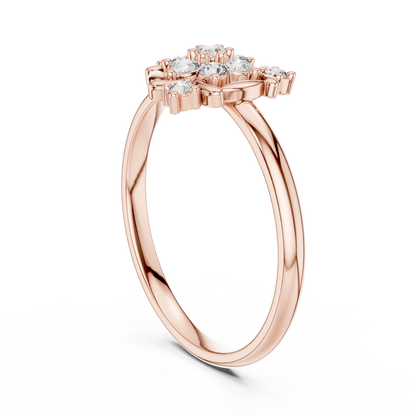 Vintage Floral Diamond Ring | Elegant 925 Sterling Silver Cluster | Timeless Romance Luxury Jewelry Design