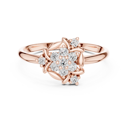 Vintage Floral Diamond Ring | Elegant 925 Sterling Silver Cluster | Timeless Romance Luxury Jewelry Design
