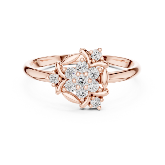 Vintage Floral Diamond Ring | Elegant Gold Cluster | Timeless Romance Luxury Jewelry Design
