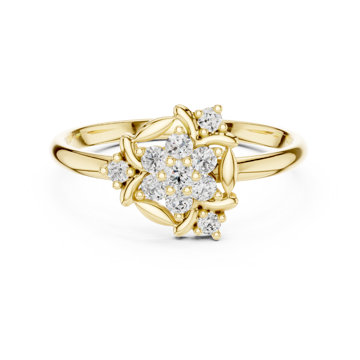 Vintage Floral Diamond Ring | Elegant 925 Sterling Silver Cluster | Timeless Romance Luxury Jewelry Design