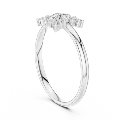 Butterfly Essence Diamond Ring | Soft Floral Fine Jewelry | Luxury Gold Romantic Engagement Ring