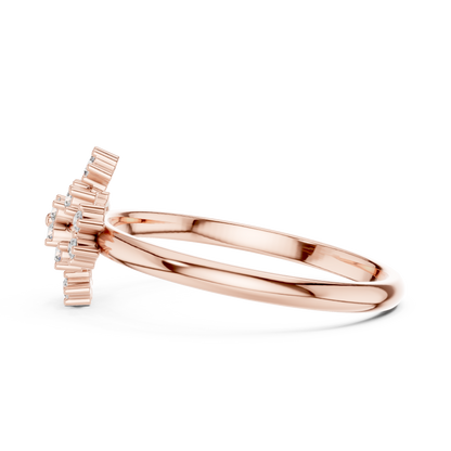 Signature Diamond Cluster Ring | Luxury Gold Floral Design | Exclusive Bridal Wedding Statement Jewelry