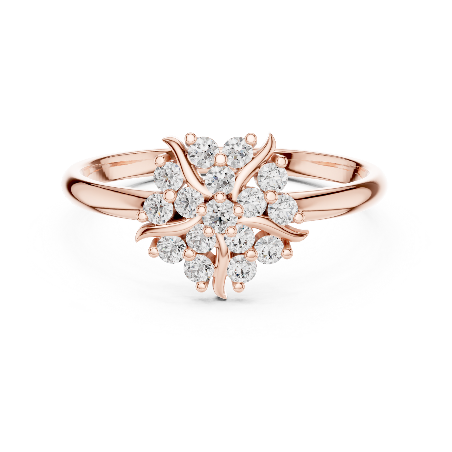 Seraphic Petal Diamond Crown - Dynasty Bloom Signature Sparkle - Noir Royale Radiant Cluster