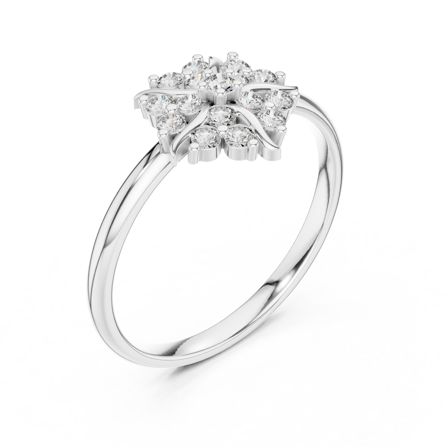 Seraphic Petal Diamond Crown - Dynasty Bloom Signature Sparkle - Noir Royale Radiant Cluster