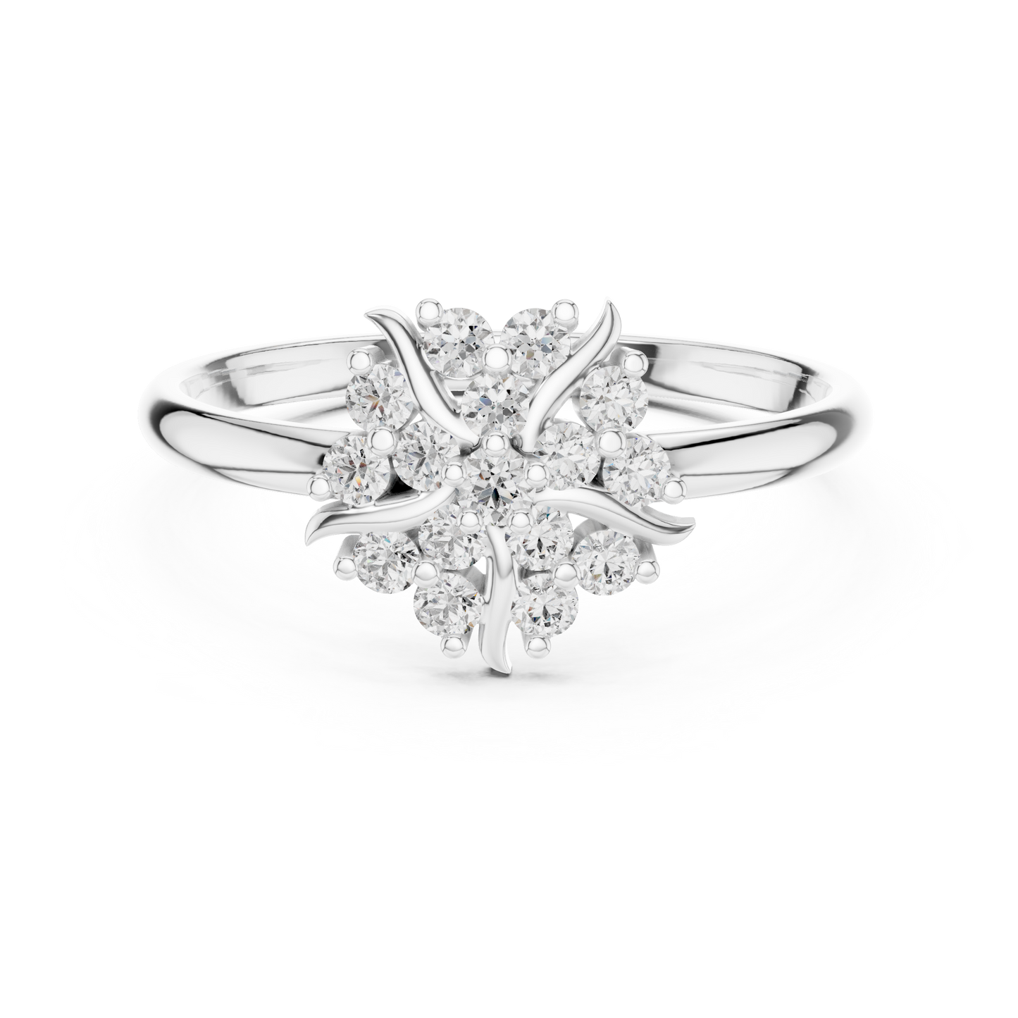 Seraphic Petal Diamond Crown - Dynasty Bloom Signature Sparkle - Noir Royale Radiant Cluster