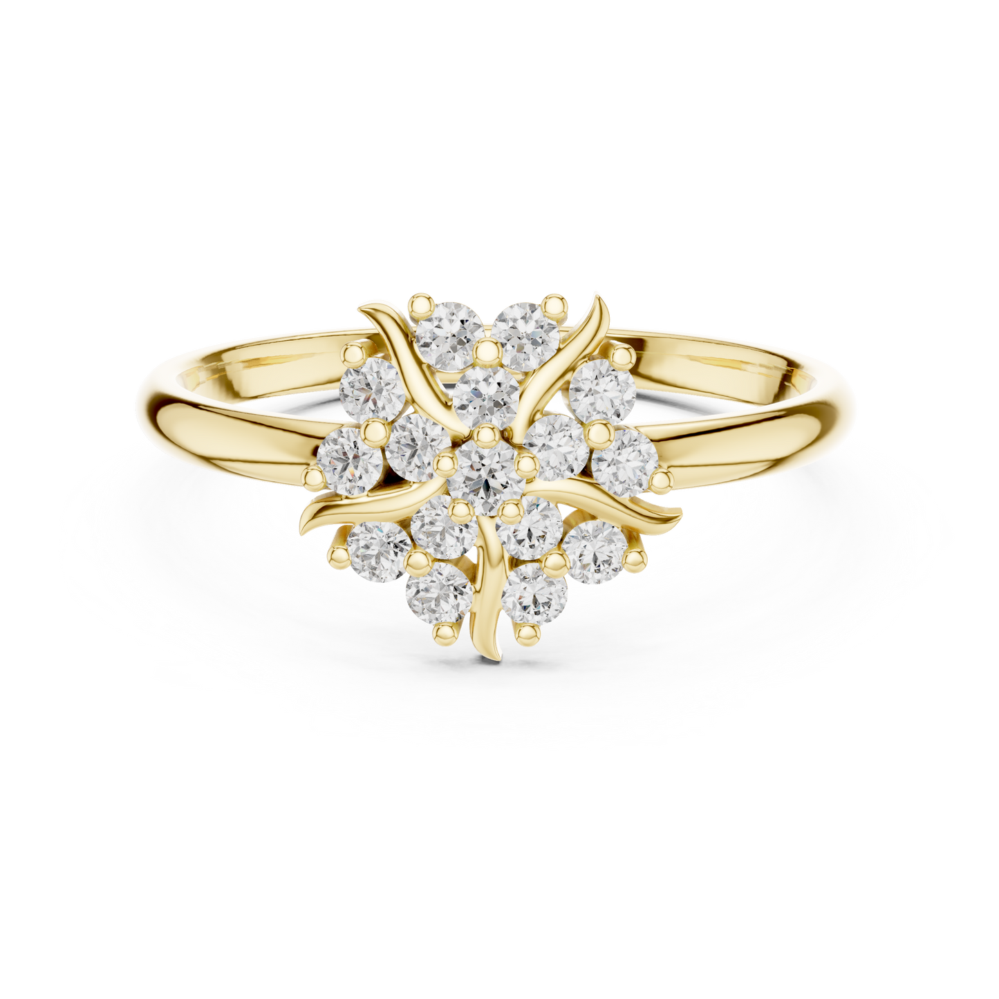 Seraphic Petal Diamond Crown - Dynasty Bloom Signature Sparkle - Noir Royale Radiant Cluster