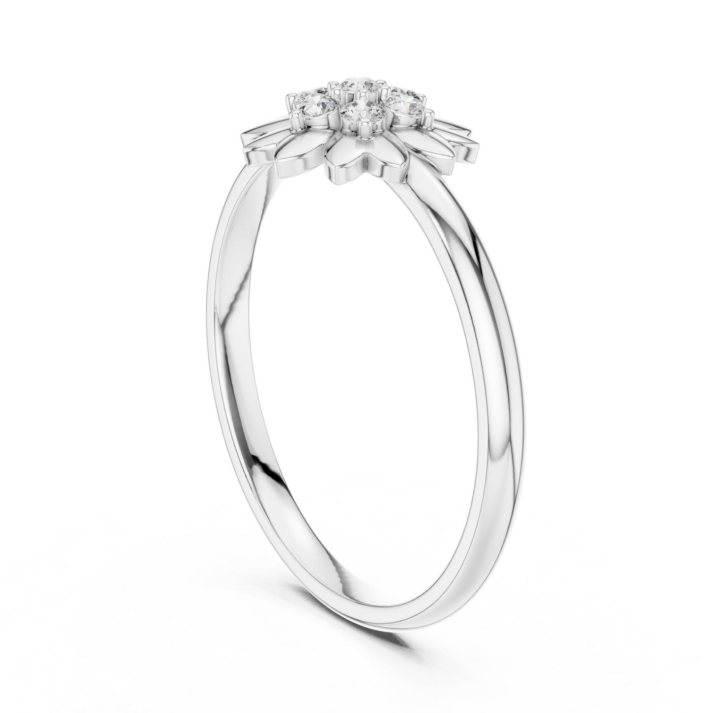 Floral brilliance meets diamond - sparkle in a ring designed - for life’s precious moments