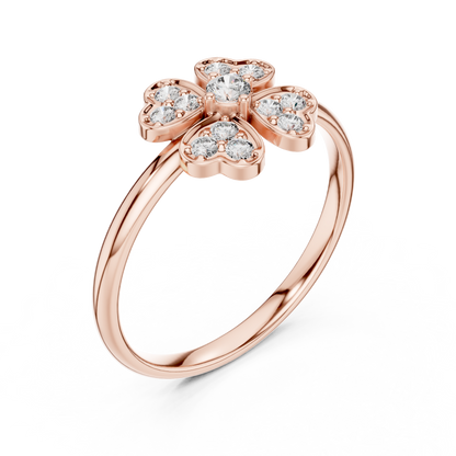 Designer heart diamond ring | premium gold brilliance | perfect blend of love luxury