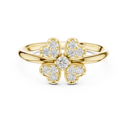 Designer heart diamond ring | premium gold brilliance | perfect blend of love luxury