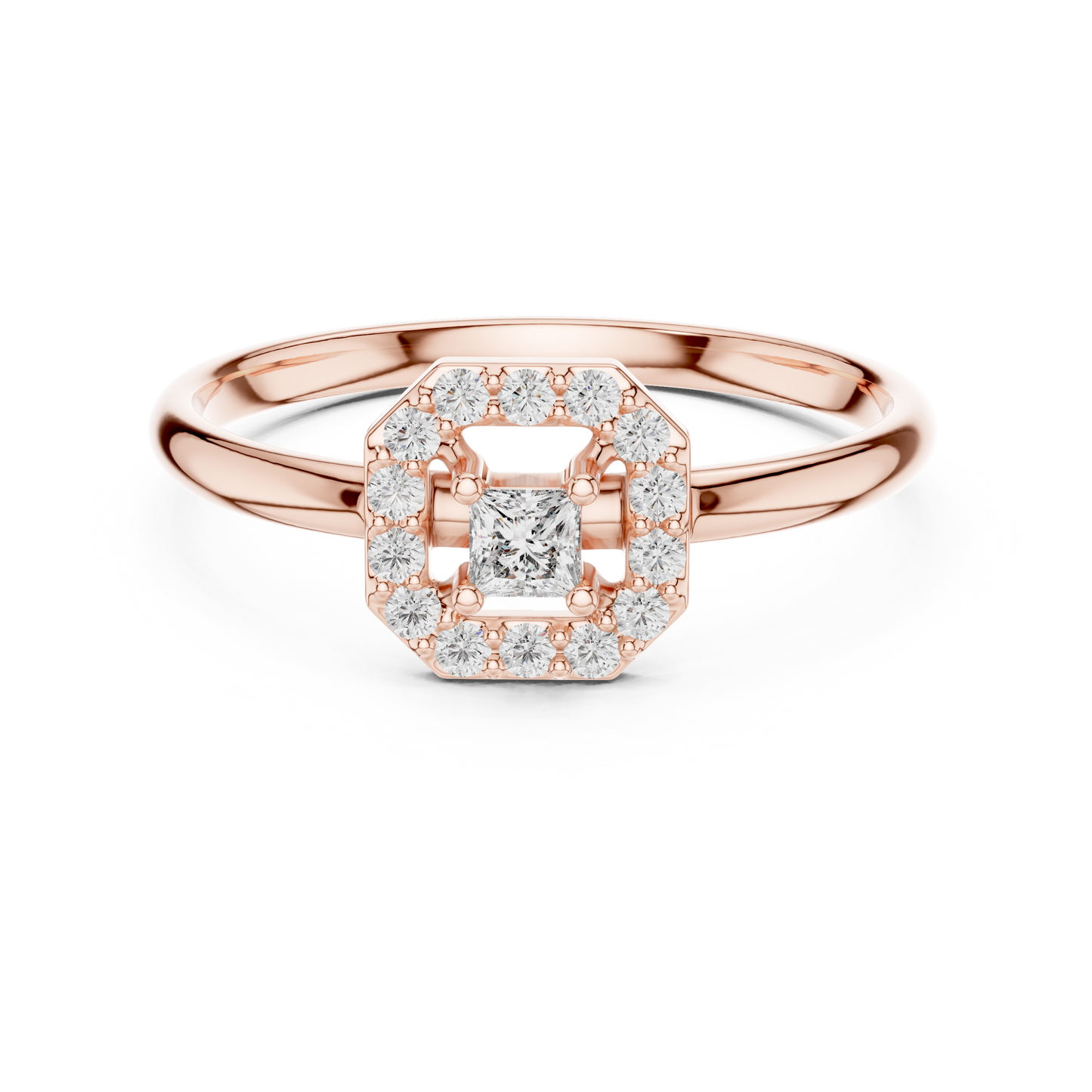 Princess diamond centerpiece | radiant halo sparkle | symbol of endless devotion
